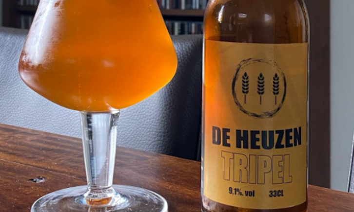 Heuzen Tripel flesje en glas
